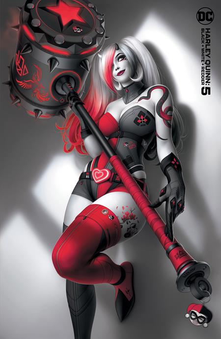 HARLEY QUINN BLACK WHITE REDDER #5 (OF 6) CVR B WARREN LOUW VAR