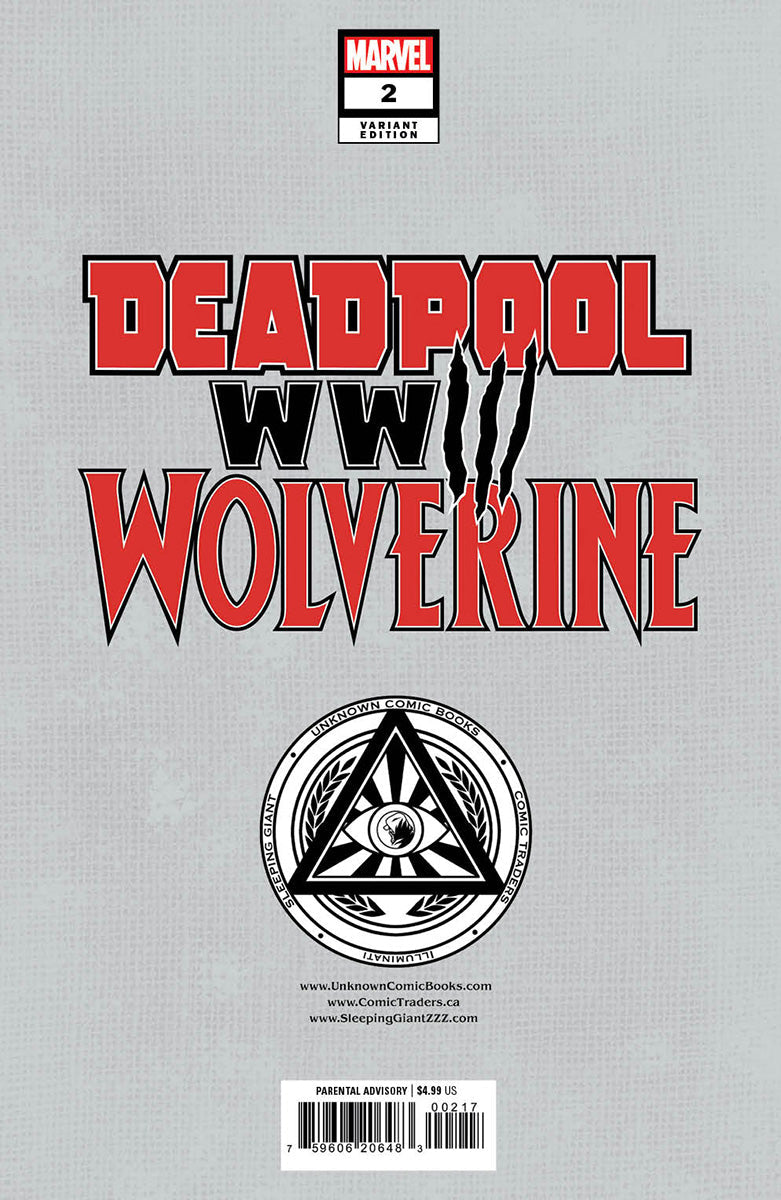 DEADPOOL & WOLVERINE: WWIII #2 UNKNOWN COMICS TYLER KIRKHAM EXCLUSIVE  VAR (06/12/2024)