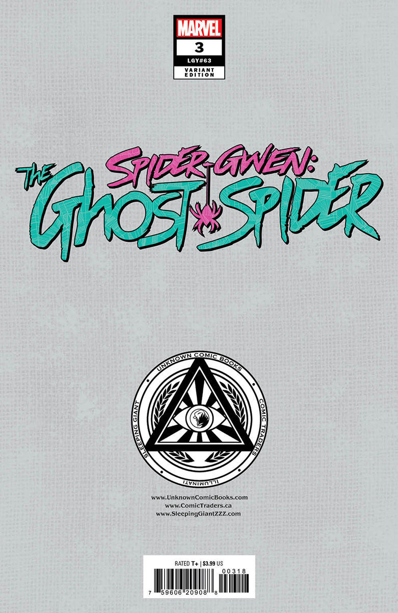 SPIDER-GWEN: THE GHOST-SPIDER #3 UNKNOWN COMICS EJIKURE VIRGIN EXCLUSIVE VAR (07/31/2024)